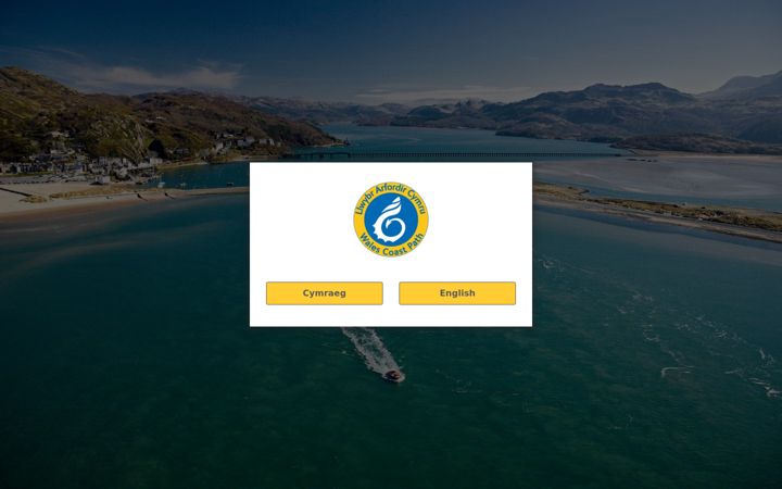Screenshot of llwybrarfordircymru.gov.uk