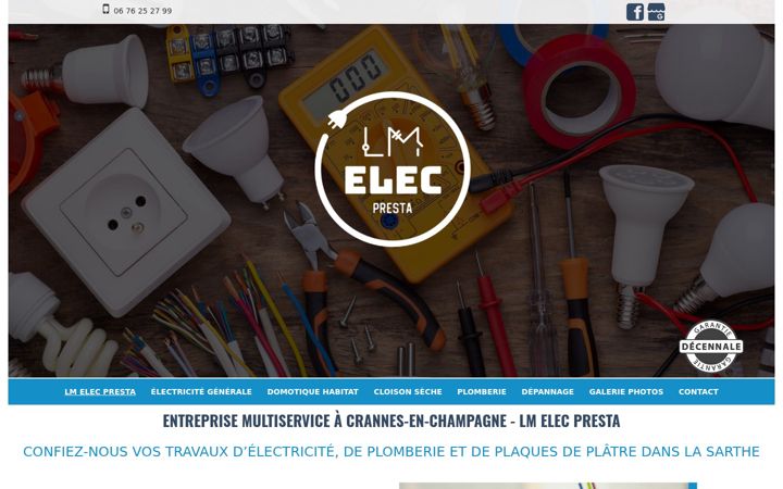 Screenshot of lm-elec-presta.fr