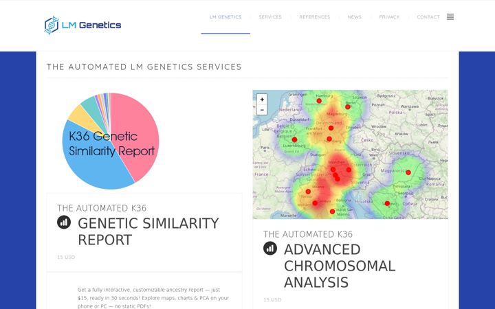 Screenshot of lm-genetics.com