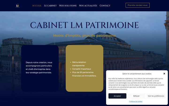 Screenshot of lm-investissement-patrimoine.fr