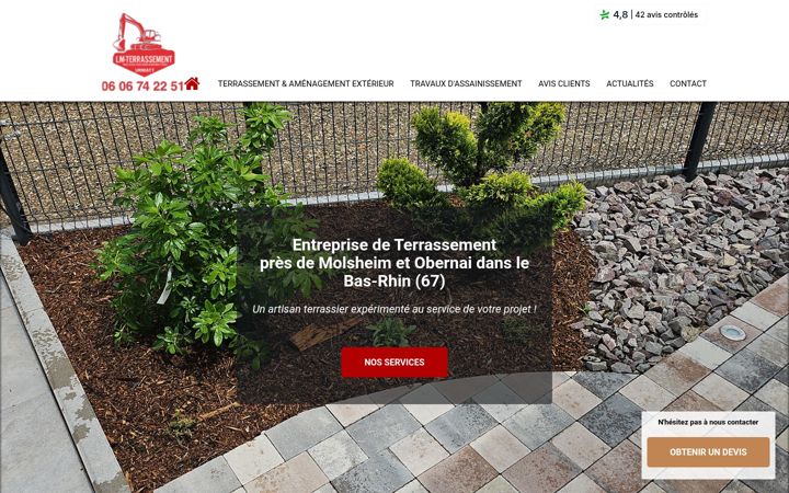 Screenshot of lm-terrassement.fr