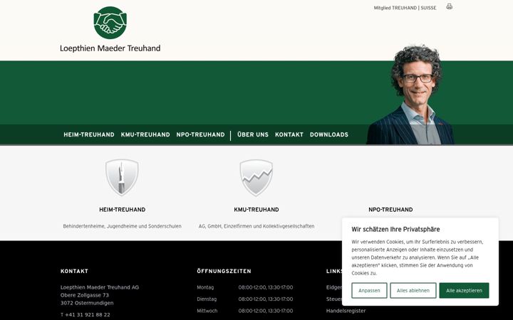 Screenshot of lm-treuhand.ch