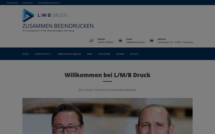 Screenshot of lmb-druck.de