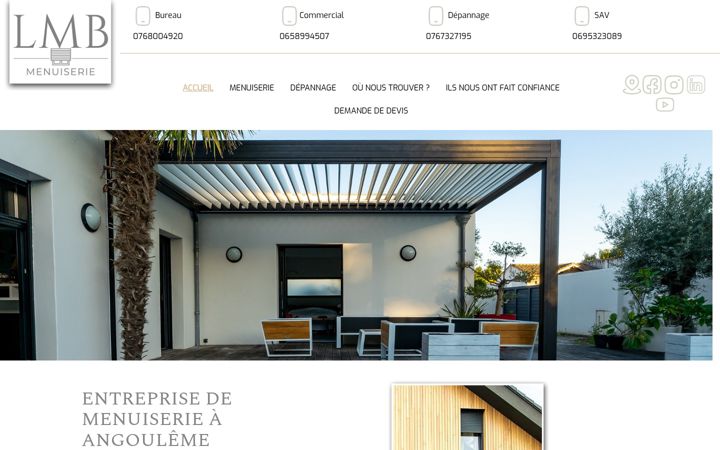 Screenshot of lmb-menuiserie.fr
