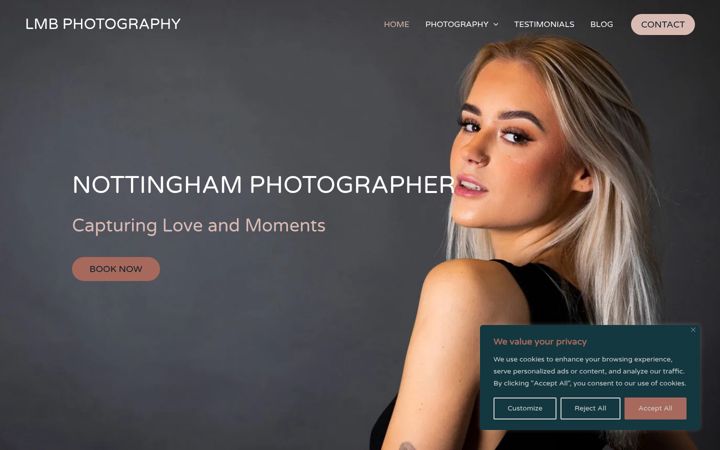 Screenshot of lmbphoto.co.uk