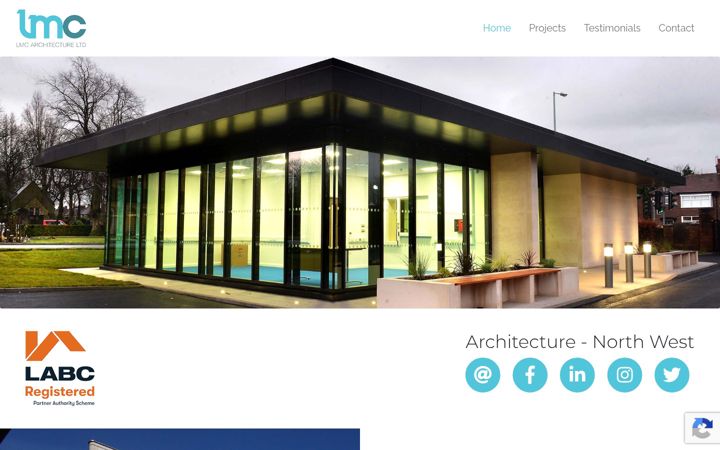 Screenshot of lmcarchitecture.co.uk