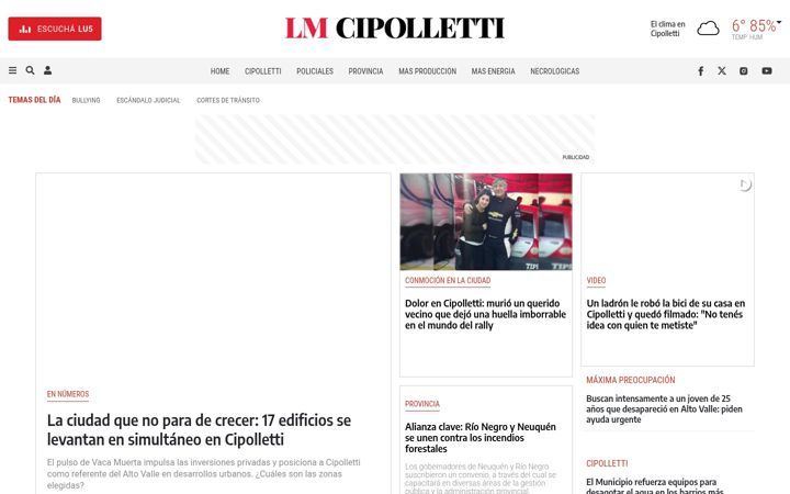 Screenshot of lmcipolletti.com