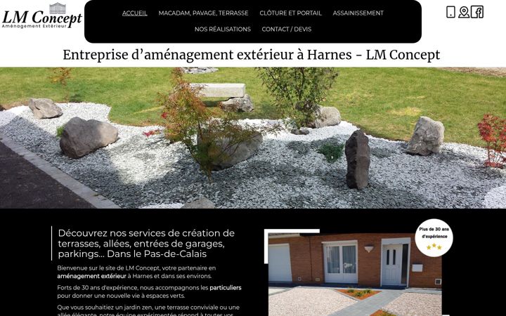 Screenshot of lmconcept-harnes.fr