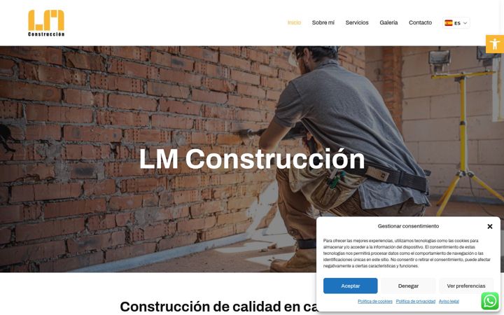 Screenshot of lmconstruccion.com