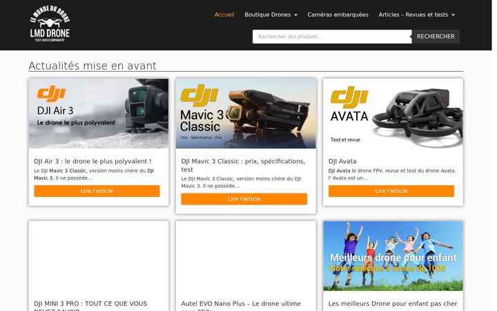 Screenshot of lmddrone.com