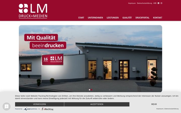 Screenshot of lmdruck.de