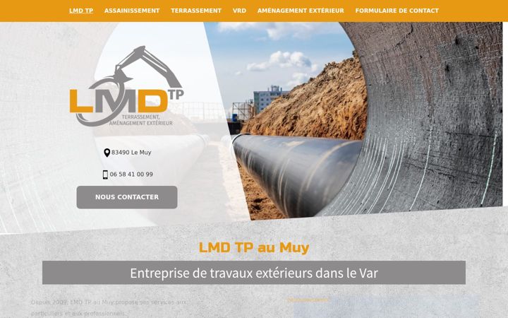 Screenshot of lmdtp-terrassement.fr