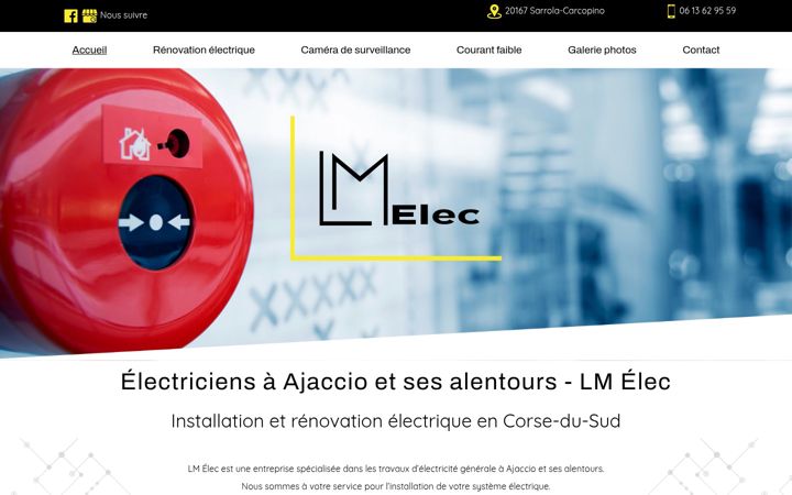 Screenshot of lmelec-corse.fr