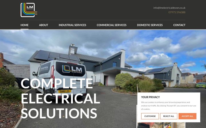 Screenshot of lmelectricaldevon.co.uk