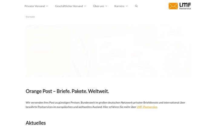 Screenshot of lmf-postservice.de