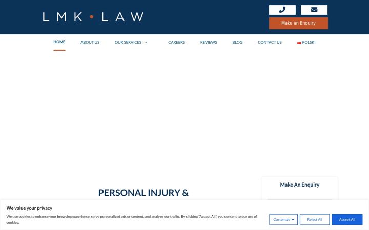 Screenshot of lmklaw.eu