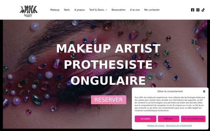 Screenshot of lmnabeauty.com