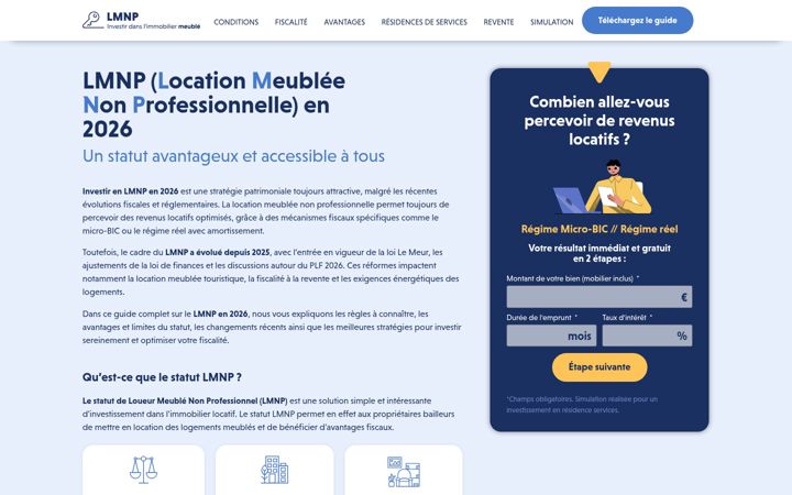 Screenshot of lmnp-gouv.org