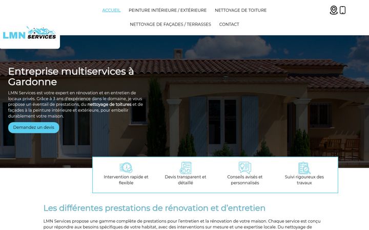 Screenshot of lmnservices.fr