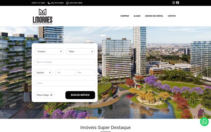 Screenshot of lmoraesimoveis.com.br