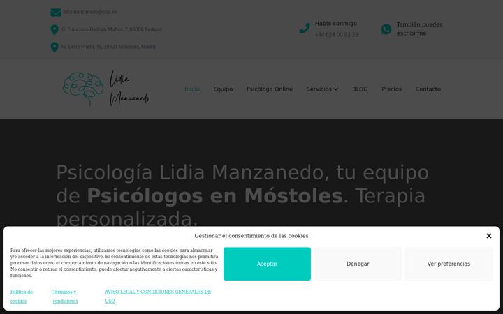 Screenshot of lmpsicologia.com