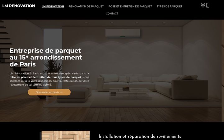 Screenshot of lmrenovparquet.fr