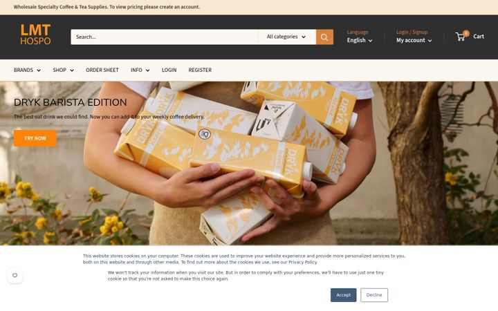 Screenshot of lmt-hospo.com