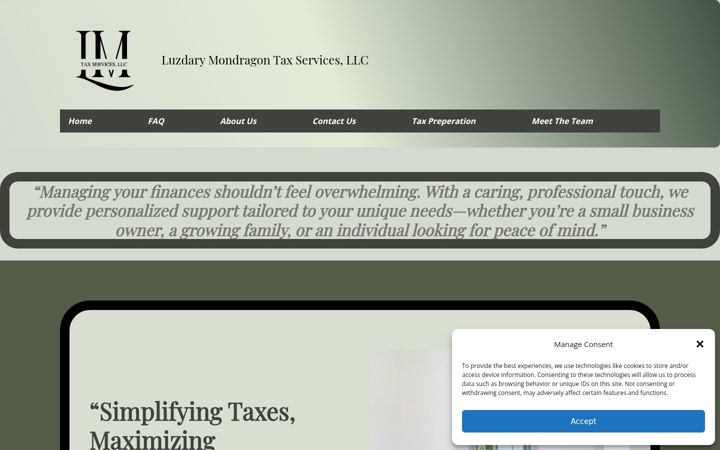 Screenshot of lmtaxservicesllc.com