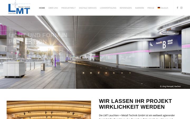 Screenshot von lmtgmbh.de