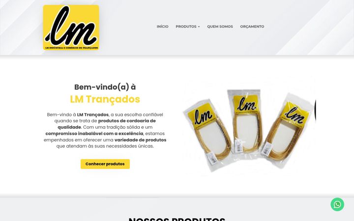 Screenshot of lmtrancados.com.br