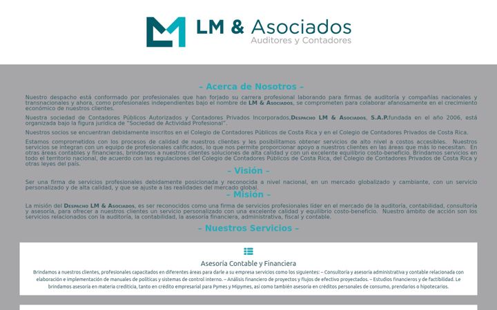 Screenshot of lmyasociados.com