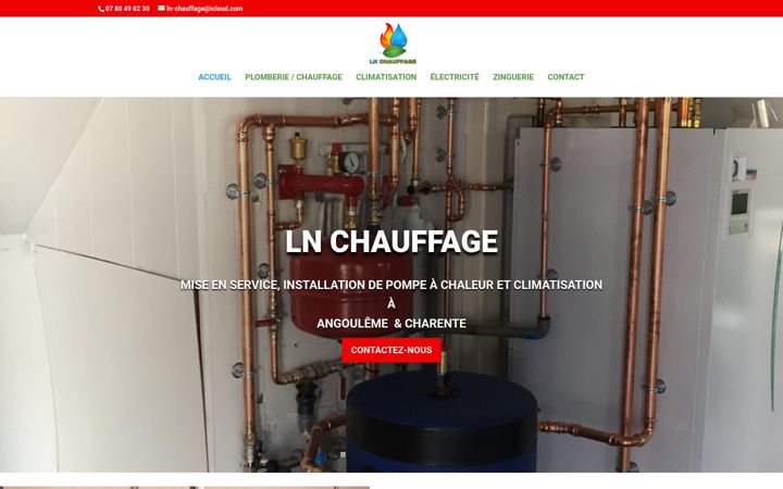 Screenshot of ln-chauffage.fr