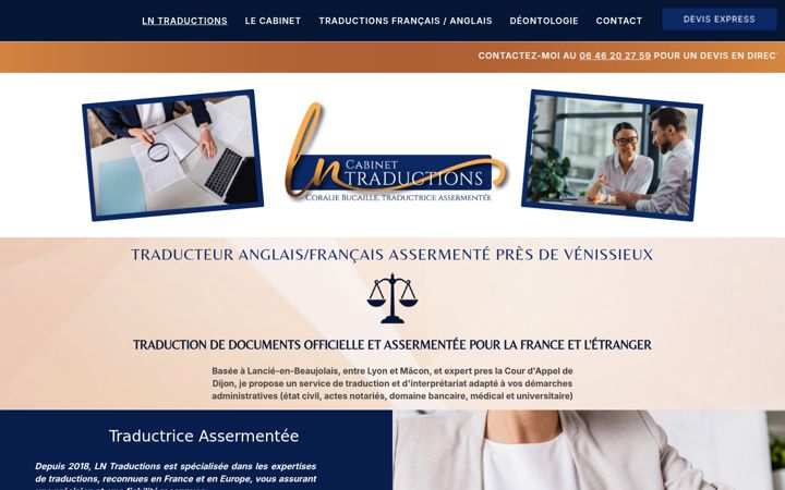 Screenshot of ln-traductions.fr