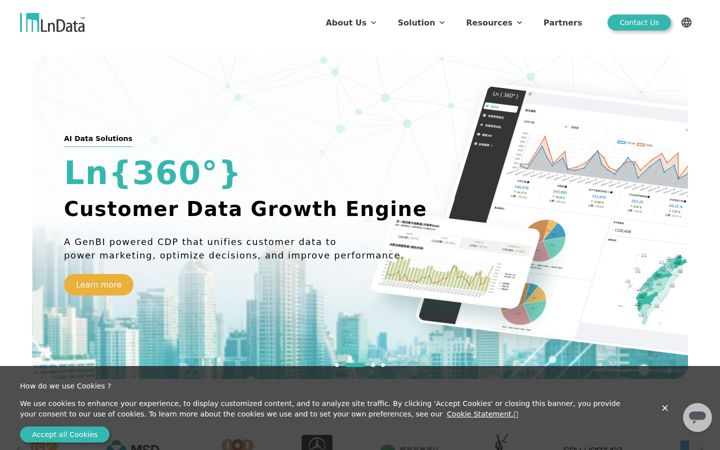 Screenshot of lndata.com