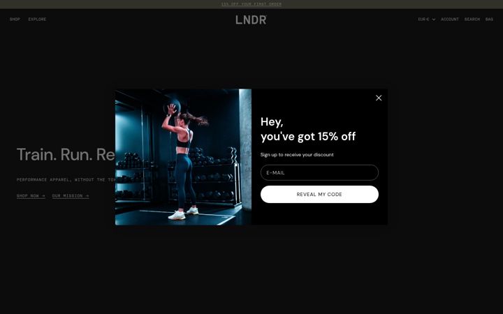 Screenshot of lndr.com