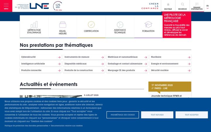 Screenshot of lne.fr