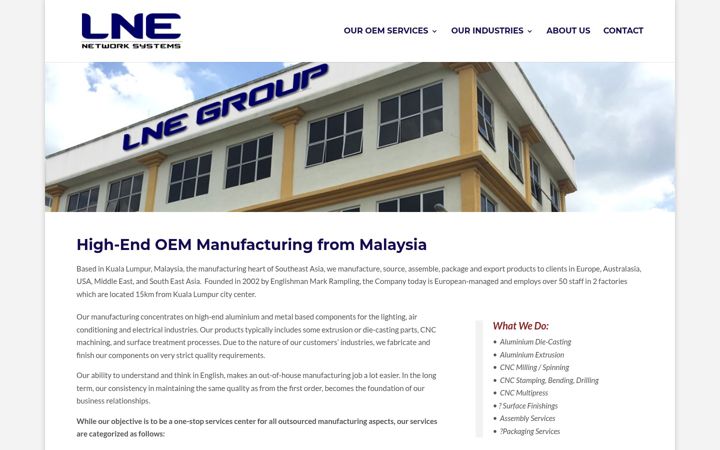 Screenshot of lnegroup.net