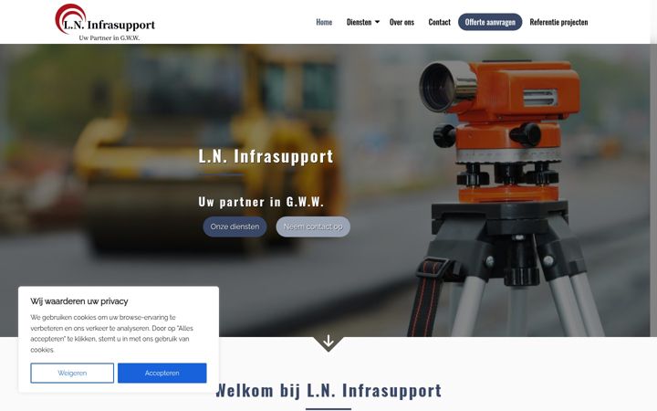 Screenshot of lninfrasupport.nl
