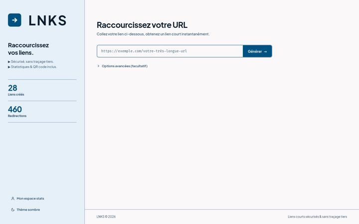 Screenshot of lnks.fr