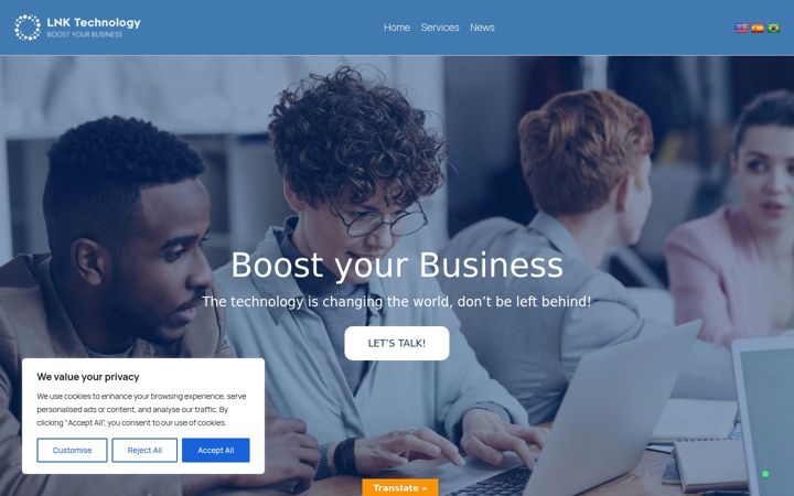 Screenshot of lnktechnology.com