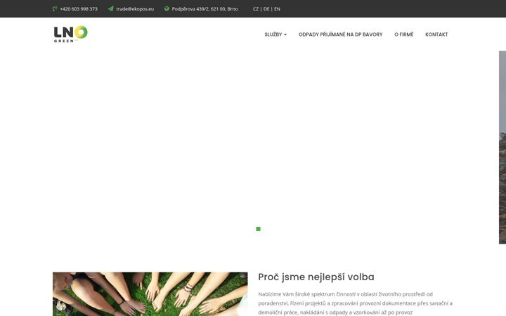 Screenshot of lnogreen.eu