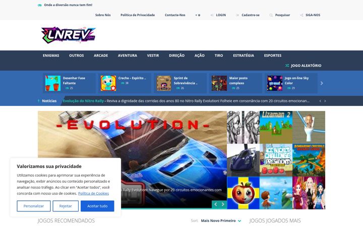 Screenshot of lnrev.com