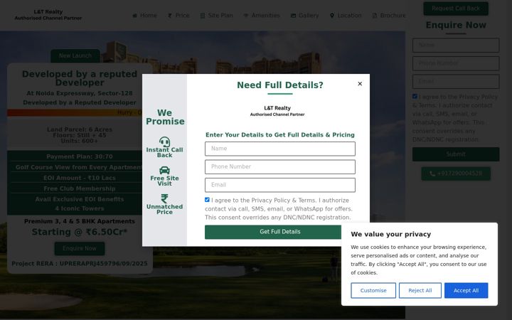 Screenshot of lntrealtynewlaunch.com