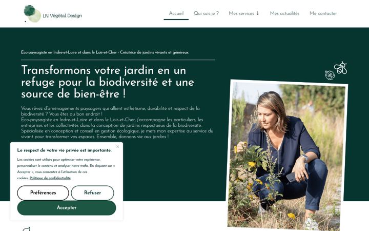 Screenshot of lnvegetaldesign.fr