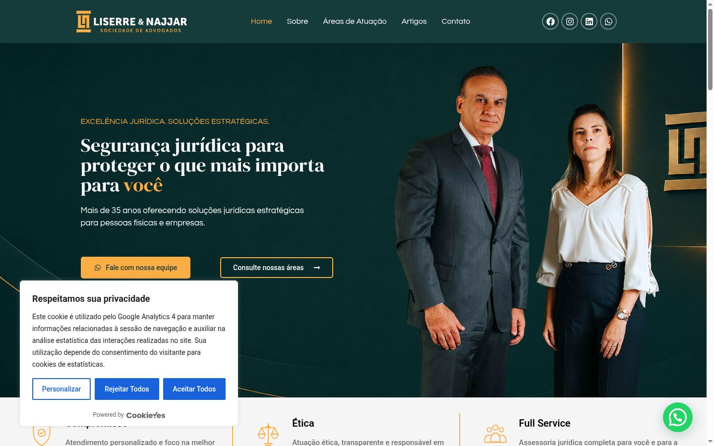 Capture d'écran de la bannière de consentement affichée avant toute interaction