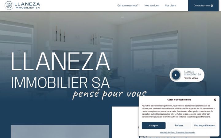 Screenshot of lnz-immo.ch