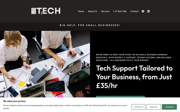 Screenshot of lo-services.uk