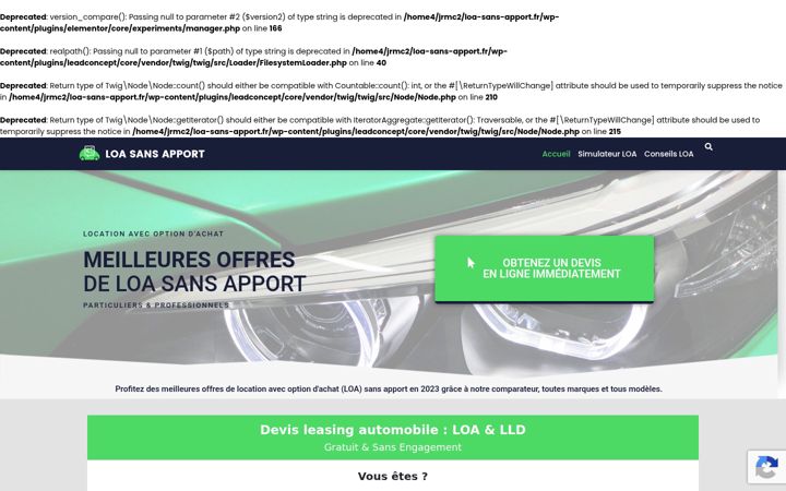 Screenshot of loa-sans-apport.fr