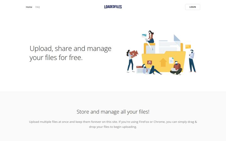 Kuvakaappaus sivustosta loadedfiles.org