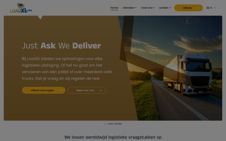 Screenshot of loadxl.com